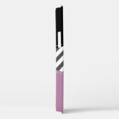 グレージグザグレイ、グレーシェブロン、紫、あなたの名前 Case-Mate iPhoneケース (裏面 / 右)