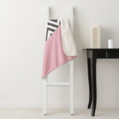 グレージグザグ、グレーシェブロン、ジグザグパターン、ピンク シェルパブランケット (インサイチュ)