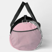 グレージグザグ、グレーシェブロン、ジグザグパターン、ピンク ダッフルバッグ (右)