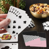 グレージグザグ、グレーシェブロン、ジグザグパターン、ピンク トランプ (インサイチュ)