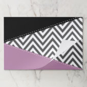 グレージグザグ、グレーシェブロン、ジグザグパターン、紫 ペーパーパッド (折り畳み)