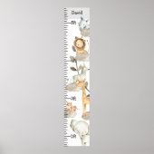 グレージャングルサファリ動物の成長チャートカスタム ポスター (正面)