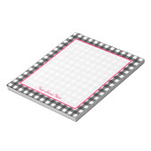 グレージンガムパーソナライズされたメモ帳 ノートパッド (回転)