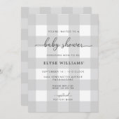 グレージンガムベビーシャワー招待状 招待状 (正面/裏面)