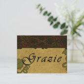 グレージーブドウつる植物 – 葉書 ポストカード (スタンド正面)