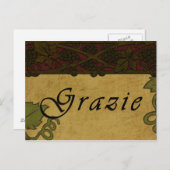 グレージーブドウつる植物 – 葉書 ポストカード (正面/裏面)