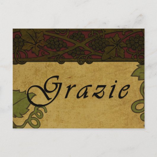 グレージーブドウつる植物 – 葉書 ポストカード (正面)