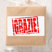 グレージーレッドゴム印紙効果 ラベル (インサイチュ)