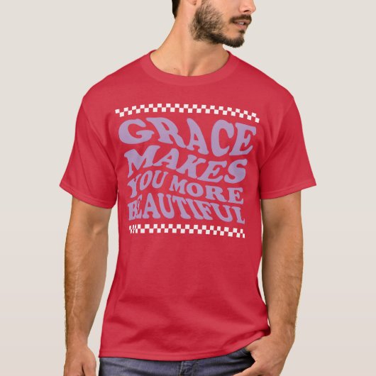 グレースがあなたをもっと美しくする 70年代レトロ Tシャツ (正面)