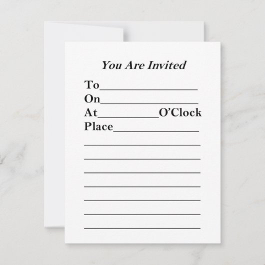 グレースとスタイル 招待状 (裏面)