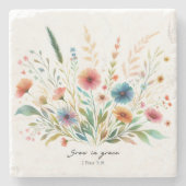 グレースの中で花開く ストーンコースター (正面)