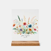 グレースの中で花開く フローラル アクリルサイン (正面)