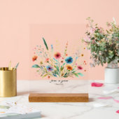 グレースの中で花開く フローラル アクリルサイン (ウェディング)