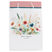 グレースの中で花開く ミディアムペーパーバッグ (正面)