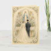 グレースの聖母カトリック結婚式の祝福 カード (正面)