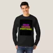 グレースは全てを変えるイエス・キリスト教の神の信仰 Tシャツ (正面フル)