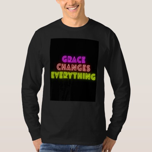 グレースは全てを変えるイエス・キリスト教の神の信仰 Tシャツ (正面)