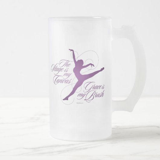 グレースは私のブラシ（ダンス）すりガラスのビールマグ フロストグラスビールジョッキ (右)