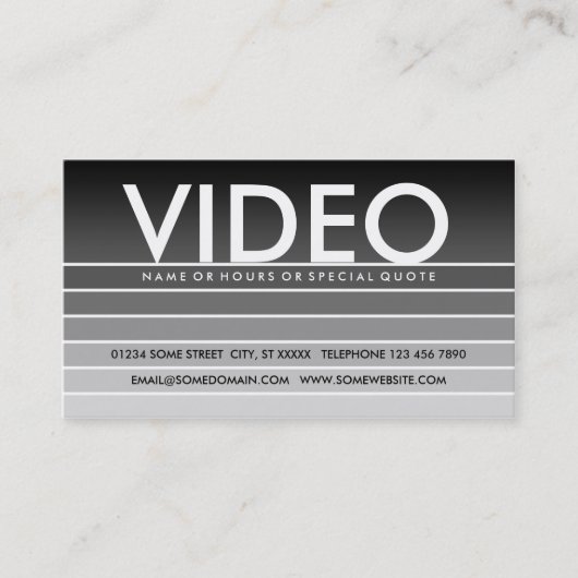 グレースウォッチビデオ 名刺 (正面)