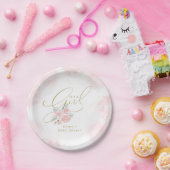 グレースエレガント赤面フローラ女の子の赤ちゃんシャワー ペーパープレート (パーティー)