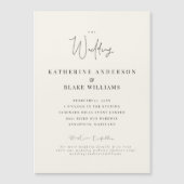 グレースエレガント・クリー結婚ム磁気 マグネット招待状 (正面)