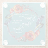 グレースオングレースジョン1:16聖なる書物、 経典 ガラスコースター (裏面)