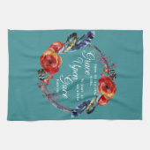 グレースオングレースジョン1:16聖なる書物、 経典 キッチンタオル (横)