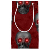 グレースカルハートアイズレッドウォーター色ゴシックロマンチック スモールペーパーバッグ (正面)