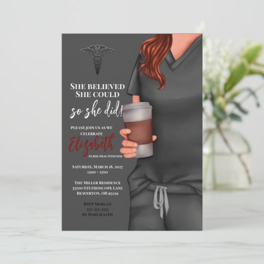 グレースクラブス看護学校卒業招待状 招待状 (スタンド正面)