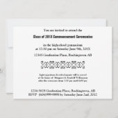 グレースケモダンール卒業案内 招待状 (裏面)