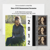 グレースケモダンール卒業案内 招待状 (正面/裏面)