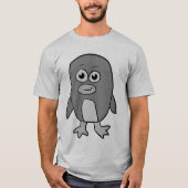 グレースケールのペンギン Tシャツ (正面)