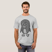 グレースケールのペンギン Tシャツ (正面フル)