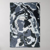 グレースケールのモノクロモダン抽象芸術 ポスター (正面)