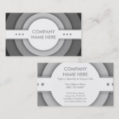 グレースケールのレトロ円 割引カード (正面/裏面)