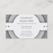 グレースケールのレトロ円 割引カード (裏面)