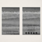 グレースケールイヤリングネックレスジュエリーディスプレイカード (正面&裏面)