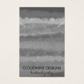 グレースケールイヤリングネックレスジュエリーディスプレイカード (正面)