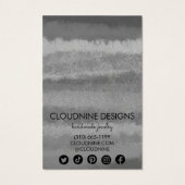 グレースケールイヤリングネックレスジュエリーディスプレイカード (裏面)