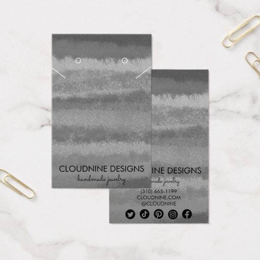 グレースケールイヤリングネックレスジュエリーディスプレイカード (オフィス)