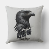 グレースケールイーグルの強烈な外観 クッション (裏面)