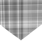 グレースケールグレーとホワイトプレイド ショートテーブルランナー (コーナー)