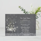 グレースケールダンデリオ結婚のリハーサルディナー 招待状 (スタンド正面)