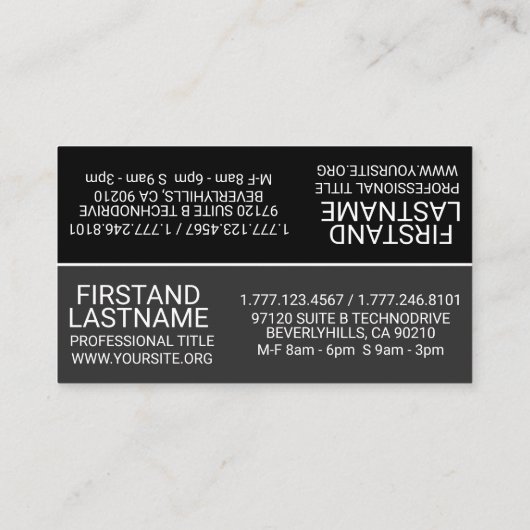 グレースケールデュアル名刺 名刺 (裏面)