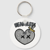 グレースケールハート&ソードポスターパンクロック美学 キーホルダー (裏面)