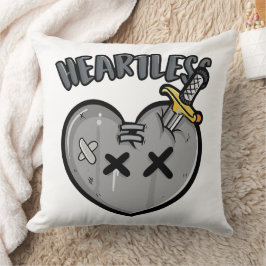 グレースケールハート&ソードポスターパンクロック美学 クッション