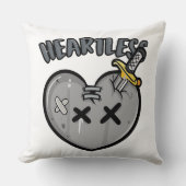 グレースケールハート&ソードポスターパンクロック美学 クッション (正面)