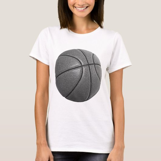 グレースケールバスケットボール Tシャツ (正面)