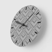 グレースケールパターン ラウンド壁時計 (傾斜)