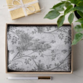 グレースケールフェアレ華美ー城とつる植物縁ど 薄葉紙 (ギフト)